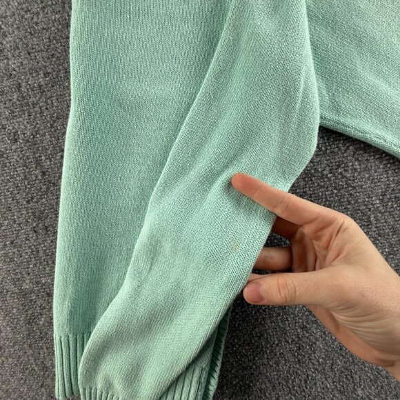 Ralph Lauren Polo Jeans Women Flag Sweater Light Blue Turtleneck Small Cotton - Picture 16 of 16